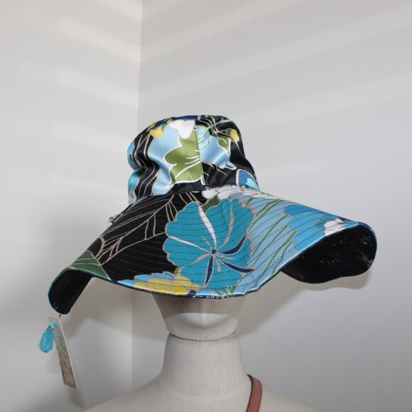 NWT Johnny Was Biya JWLA 3J Workshop Reversible Beach Hat Zolita One Size - Picture 4 of 13